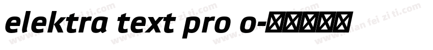 elektra text pro o字体转换